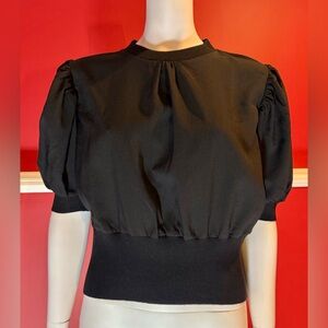 French Connection Puff Sleeve Top with 4.5” elastic waistband